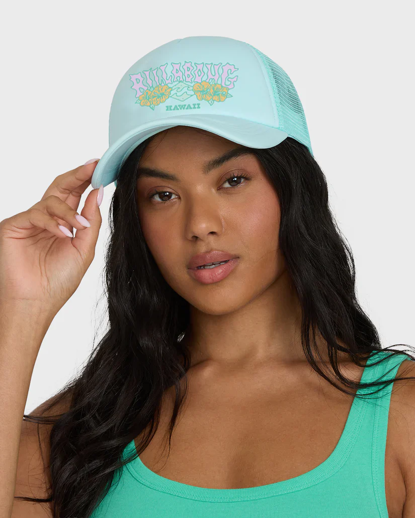 BILLABONG ACROSS WAVES WOMEN TRUCKER HI HAT - BLUE (CWR)