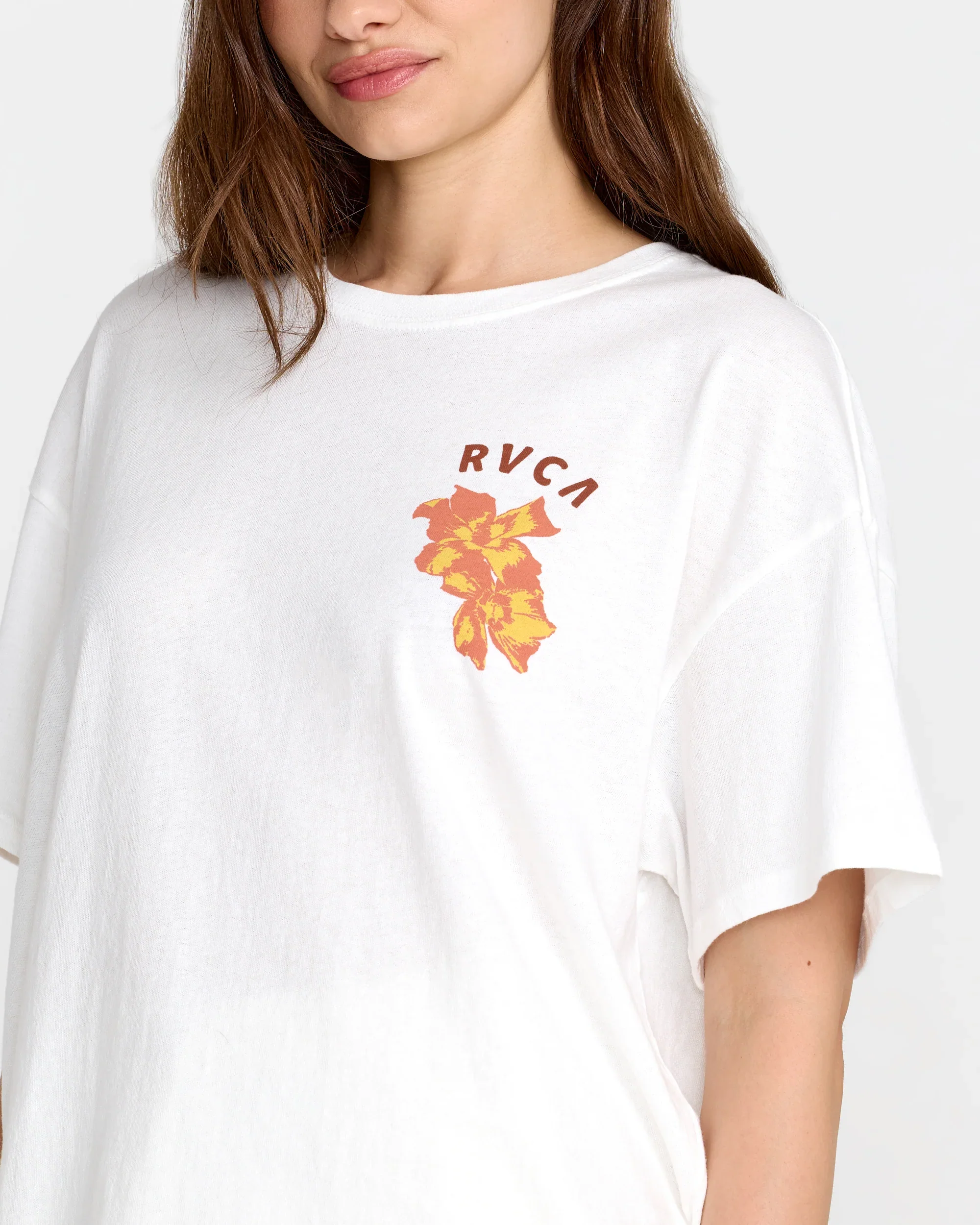 RVCA ALOHA BOYFRIEND TEE - VINTAGE WHITE - Image 2