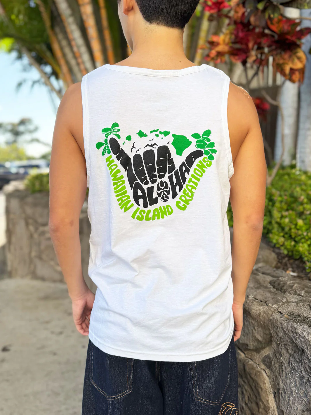 HIC ALOHA GO AROUND TANK TOP - WHITE