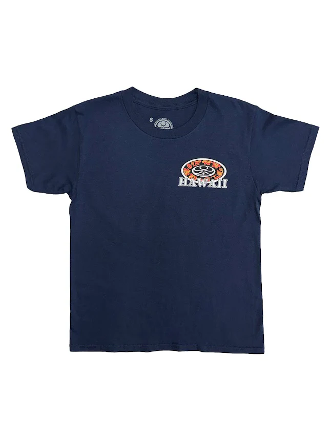 HIC ALOHA OVAL YOUTH TEE - NAVY - Image 2