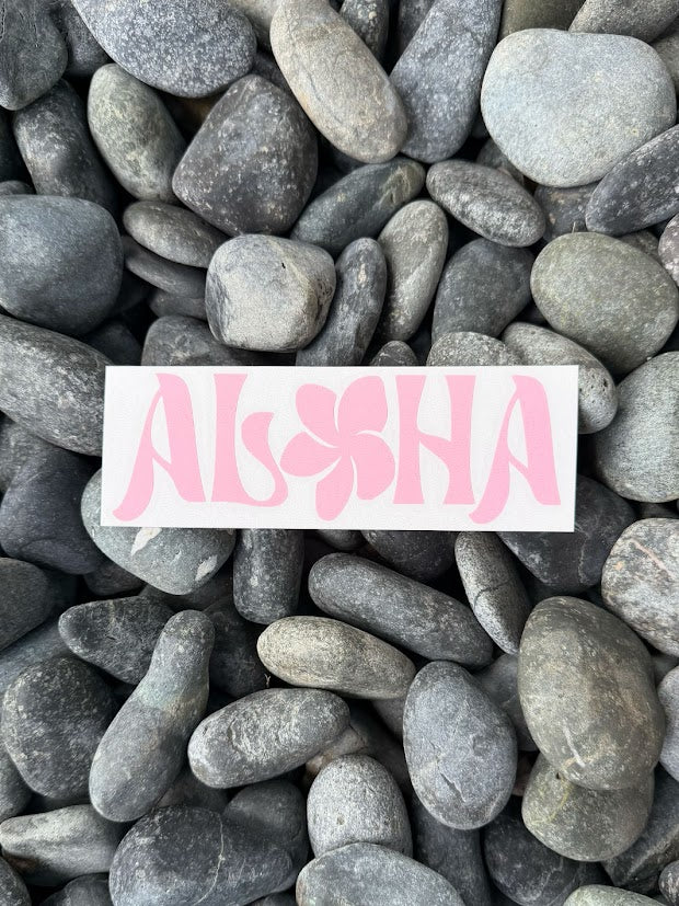 HIC ALOHA PUA DIE CUT STICKER - PINK