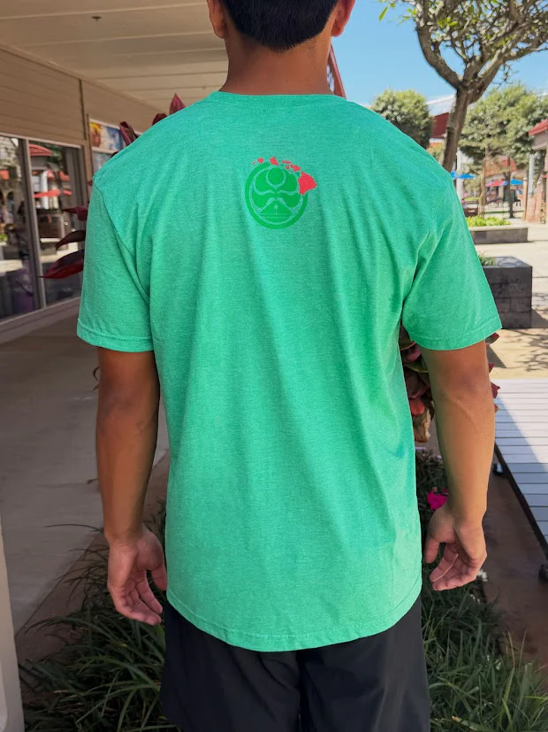 HIC ALOHA SCRIBE TEE - HEATHER GREEN - Image 2
