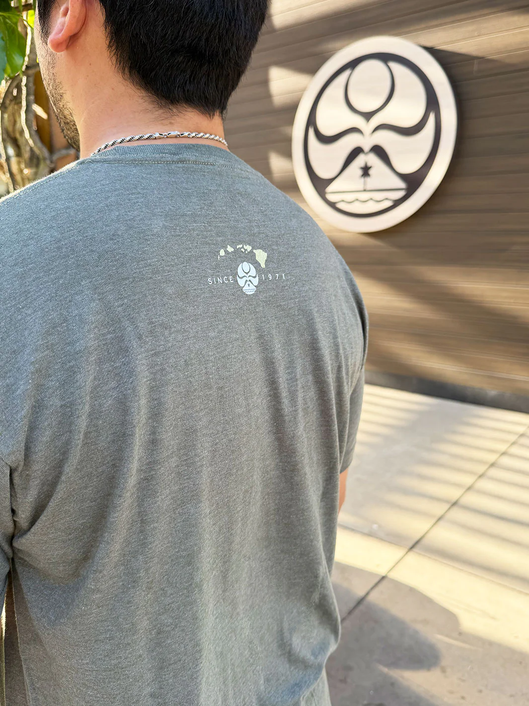 HIC ALOHA SINCE 71 BIG BRADDAH TEE - HEATHER MILITARY GREEN - Image 2