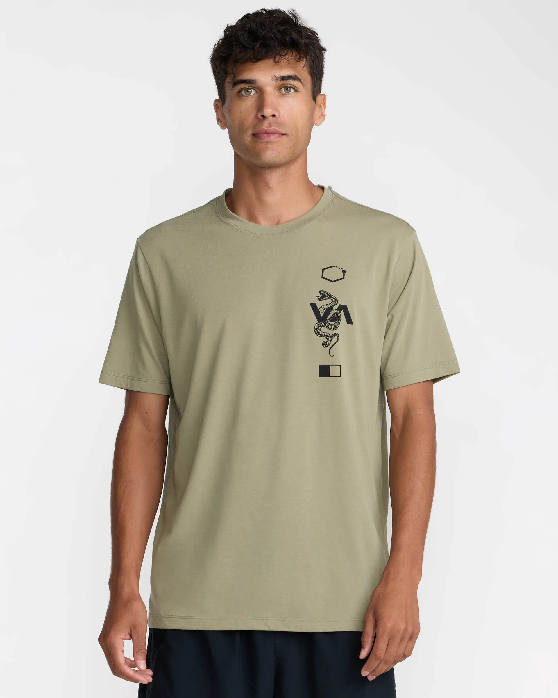 RVCA BARRON VENOM TEE- COVERT GREEN (CVG) - Image 2