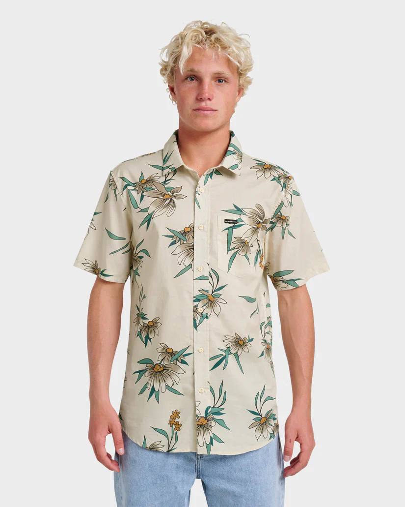 QUIKSILVER COSTAL FLORA CLASSIC WOVEN SHIRT - MOONSTRUCK