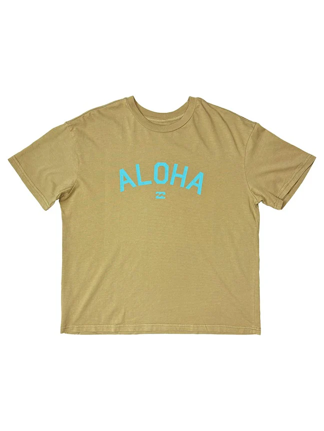BILLABONG EASY STREET ALOHA/MAHALO WOMENS TEE - (MOV)