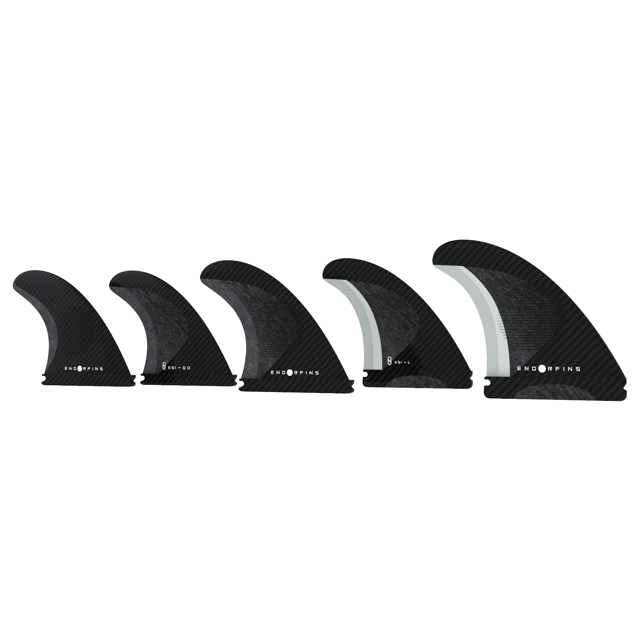 ENDORFINS SLATER KS1 5 FIN LARGE 1 TAB - Black/Black
