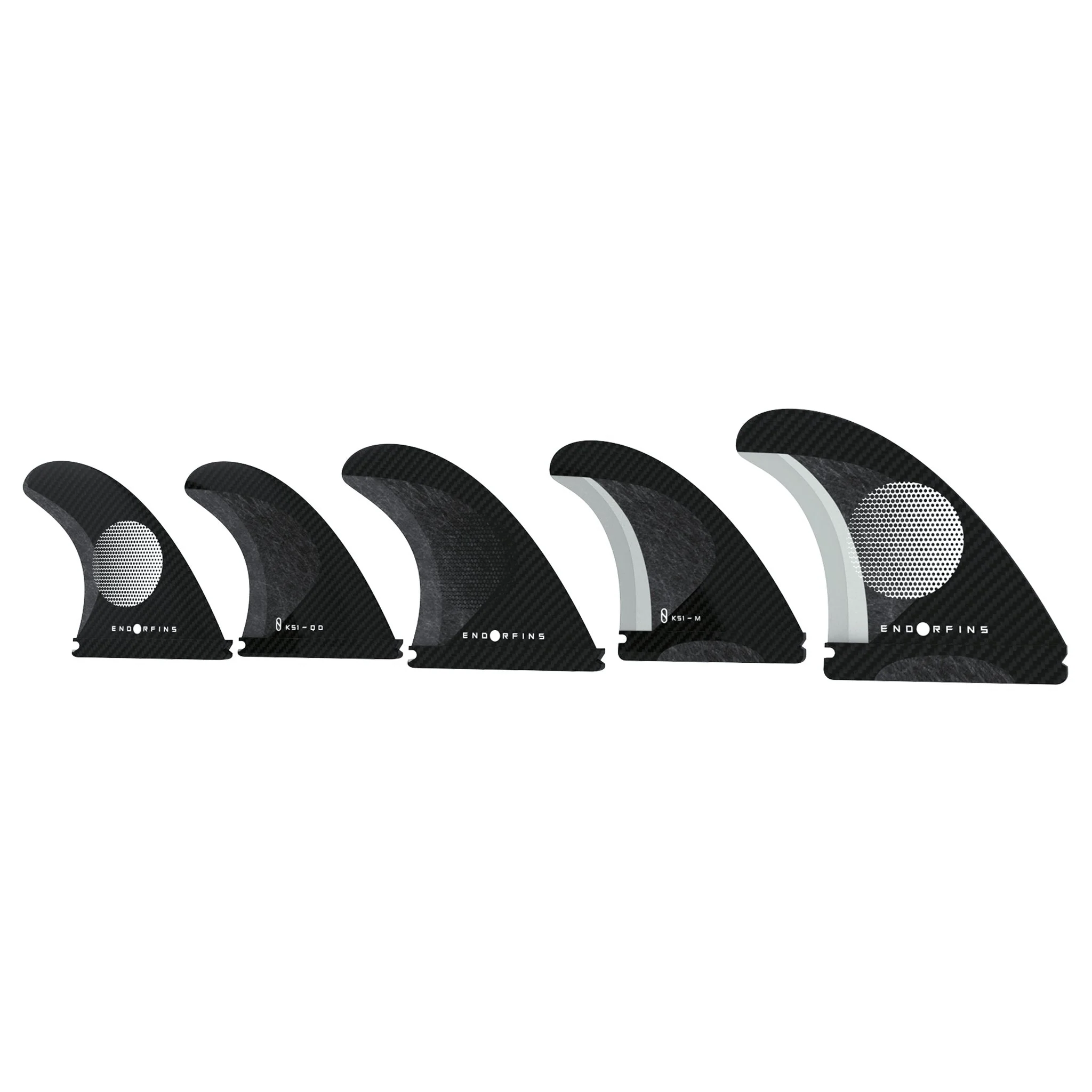 ENDORFINS SLATER KS1 5 FIN MEDIUM 1 TAB - Black/White