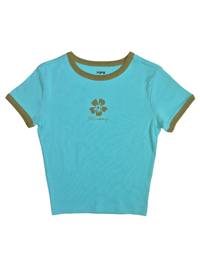 BILLABONG EVERY FULL MOON WOMENS TEE - TURQUOISE (OCS)