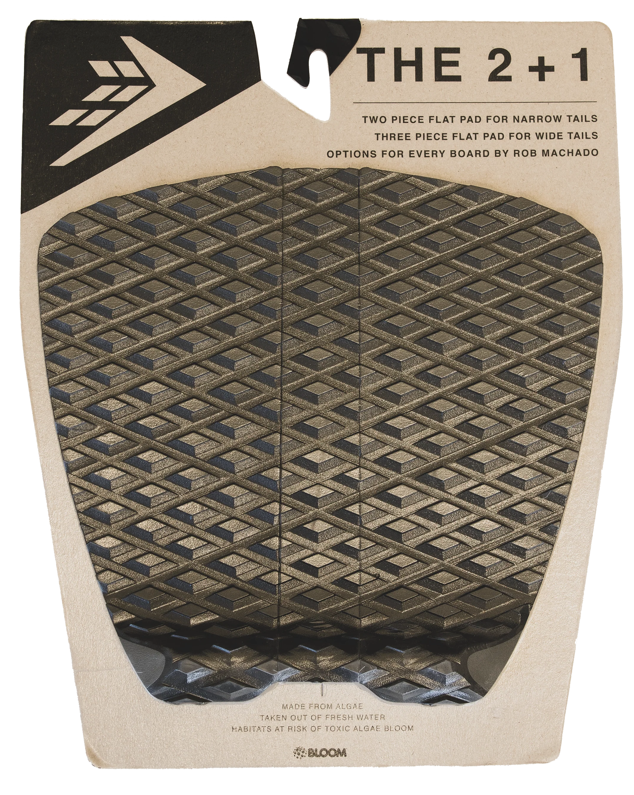FIREWIRE 2+1 FLAT TRACTION PAD - BLACK/CHARCOAL
