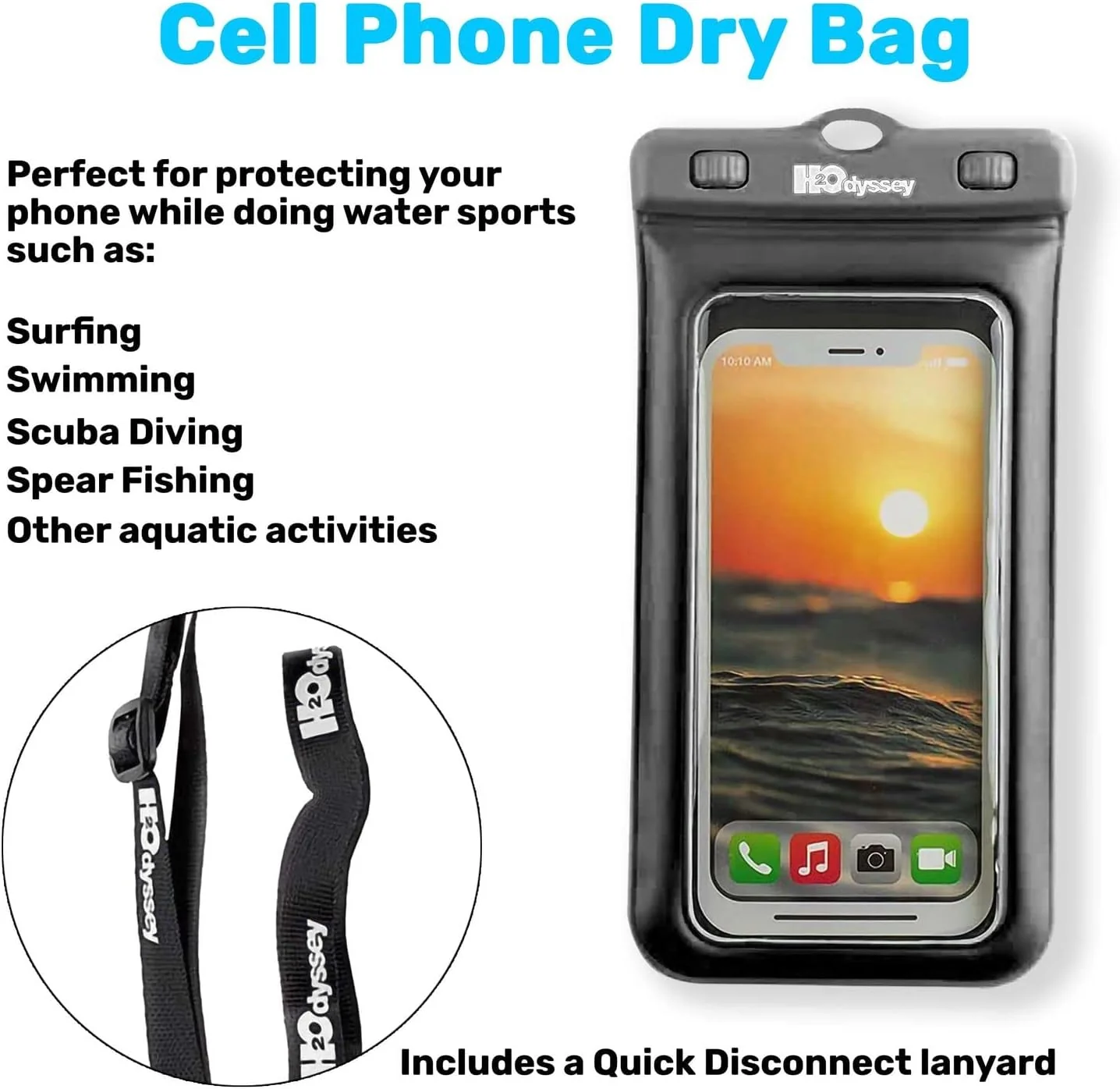 H2ODYSSEY FLOATING PHONE POUCH - WHITE/SHELLS - Image 3