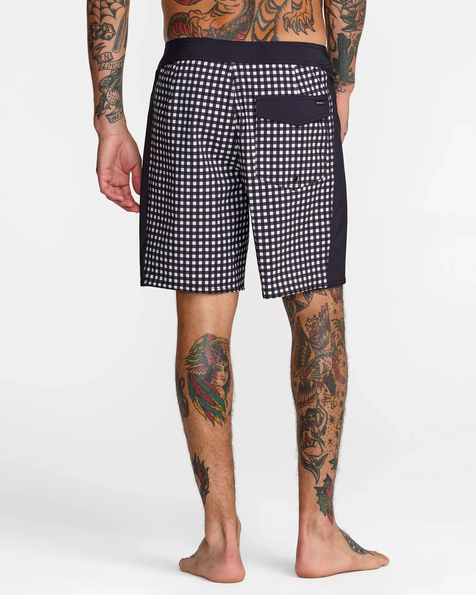 RVCA HAWAII APEX 2 18" BOARDSHORT - BLACK WHITE - Image 3