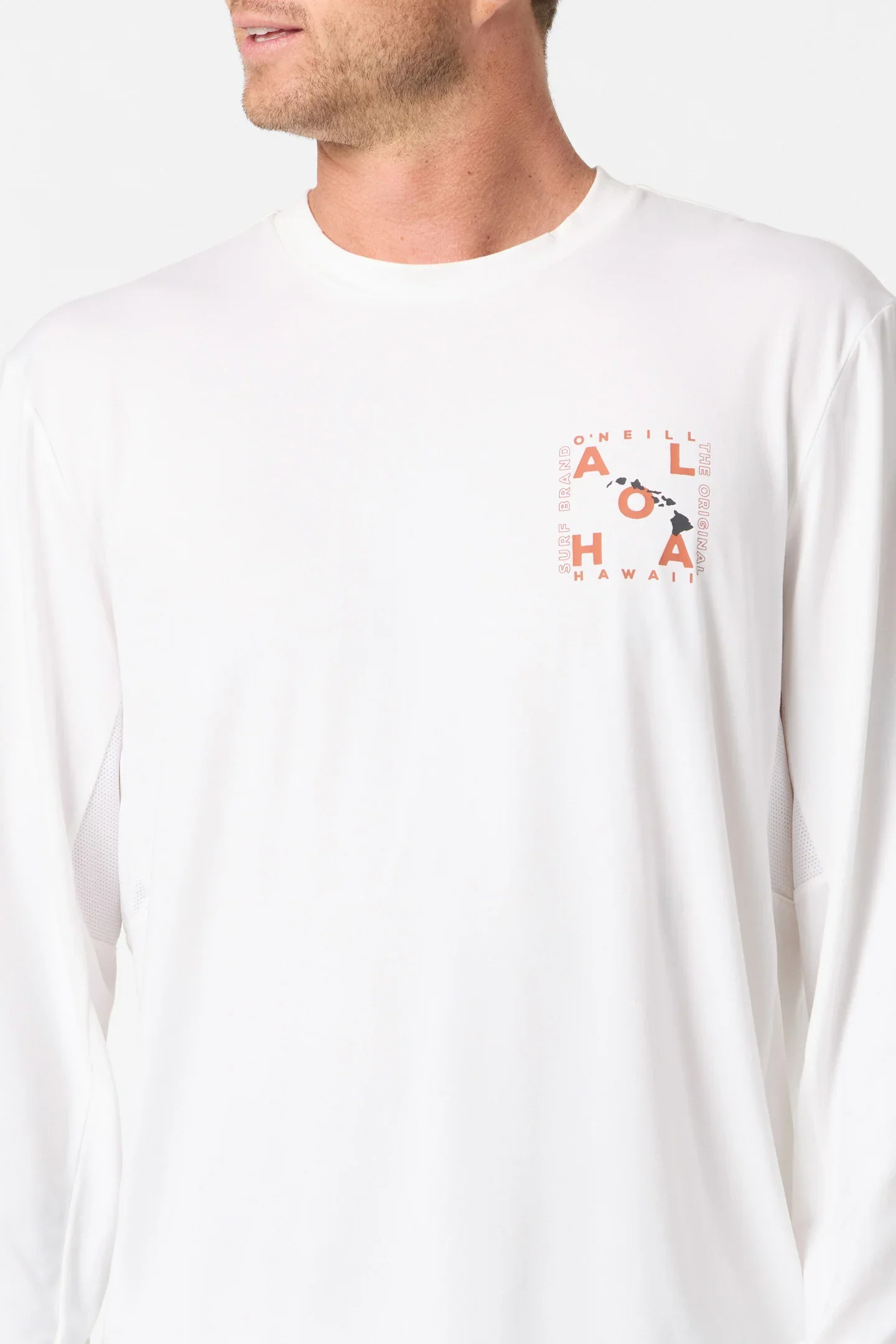 O'NEILL HAWAII LAYOUT UPF LONG SLEEVE SURF SHIRT - WHITE - Image 2