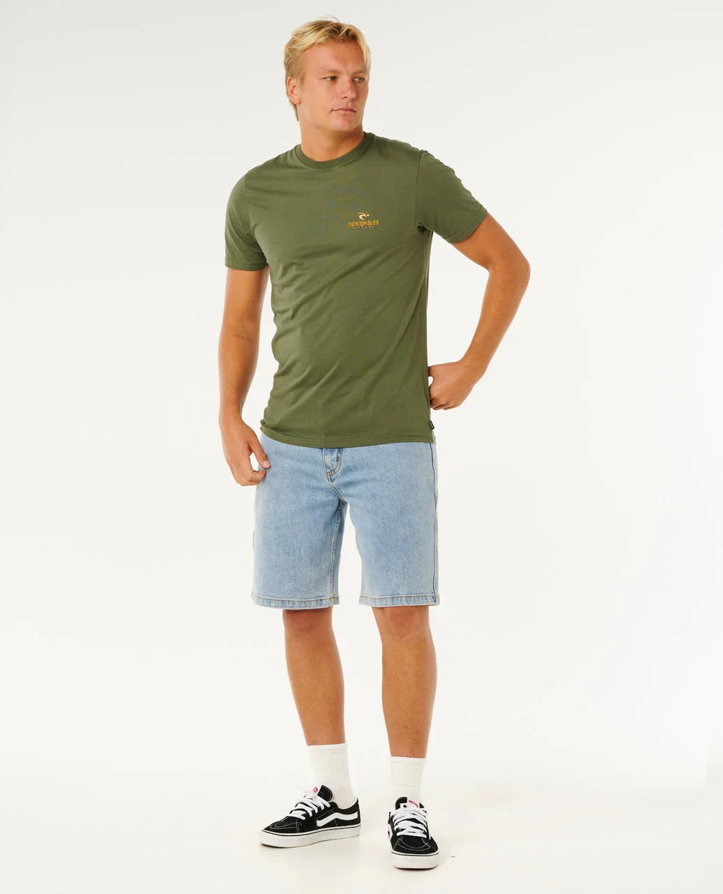RIP CURL HAWAII ROOSTER TEE - MILITARY GREEN - Image 2