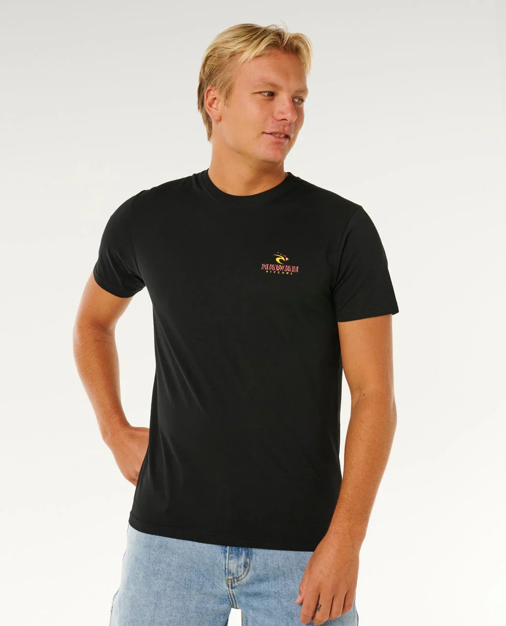 RIP CURL HAWAII ROOSTER TEE - BLACK - Image 2