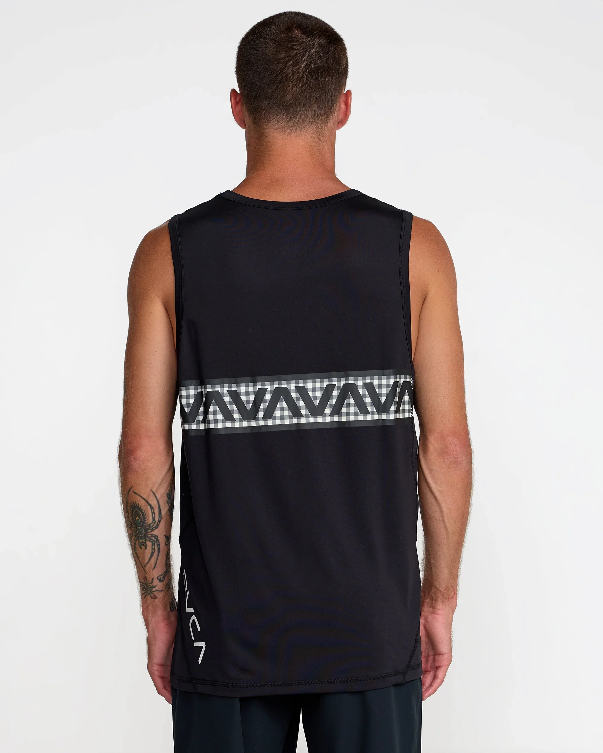 RVCA HAWAII SPORT VENT TANK TOP - BLACK WHITE - Image 3