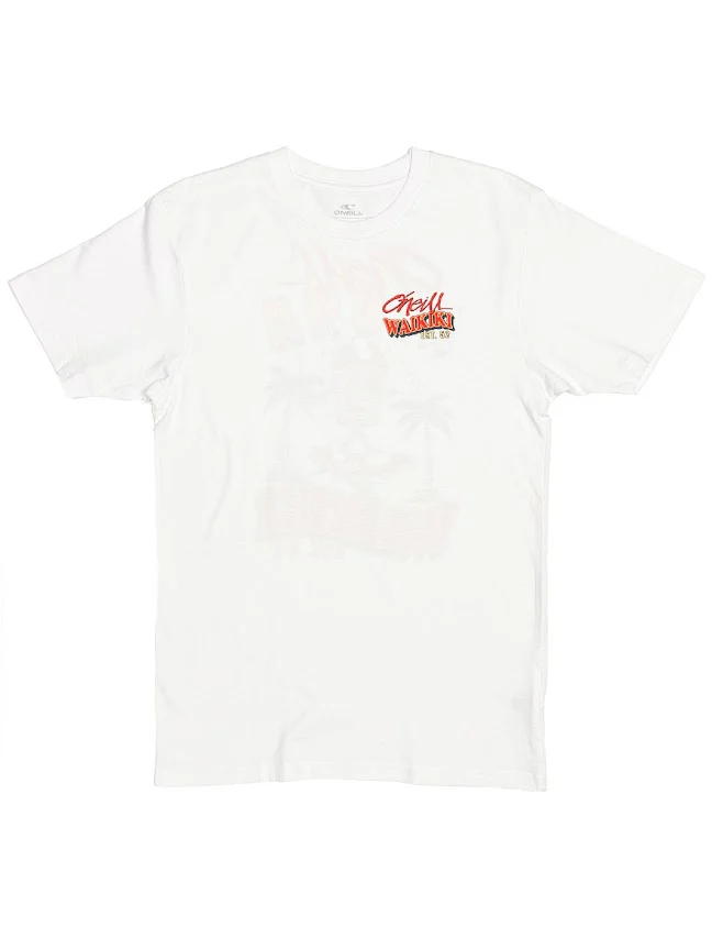 O'NEILL HAWAII WAIKIKI SNACK TIME CLASSIC TEE - WHITE - Image 2