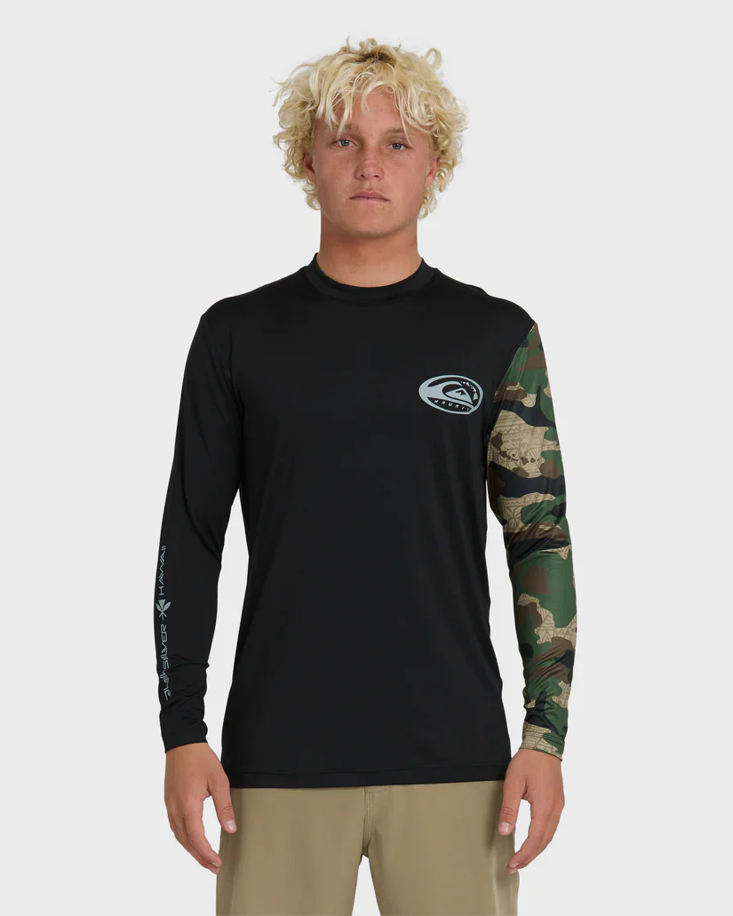 QUIKSILVER HI EVERYDAY SURF LONG SLEEVE SURF SHIRT - CAMO (AMO) - Image 2