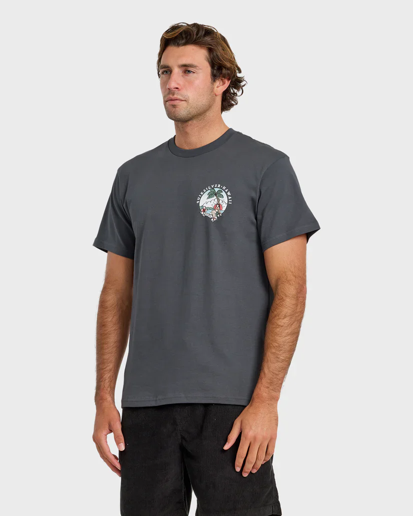 QUIKSILVER HI HULA SUNSET TEE - IRON GATE - Image 2