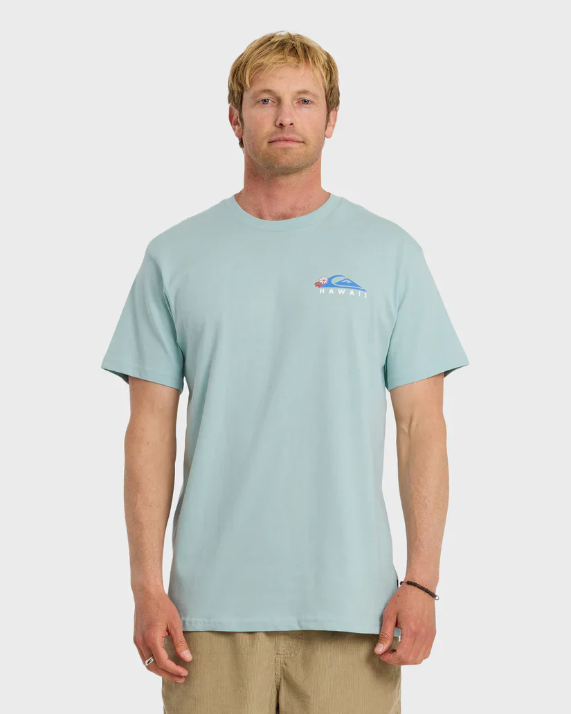 QUIKSILVER HI TUBE TIME TEE - BLUE HAZE (BHZ) - Image 2