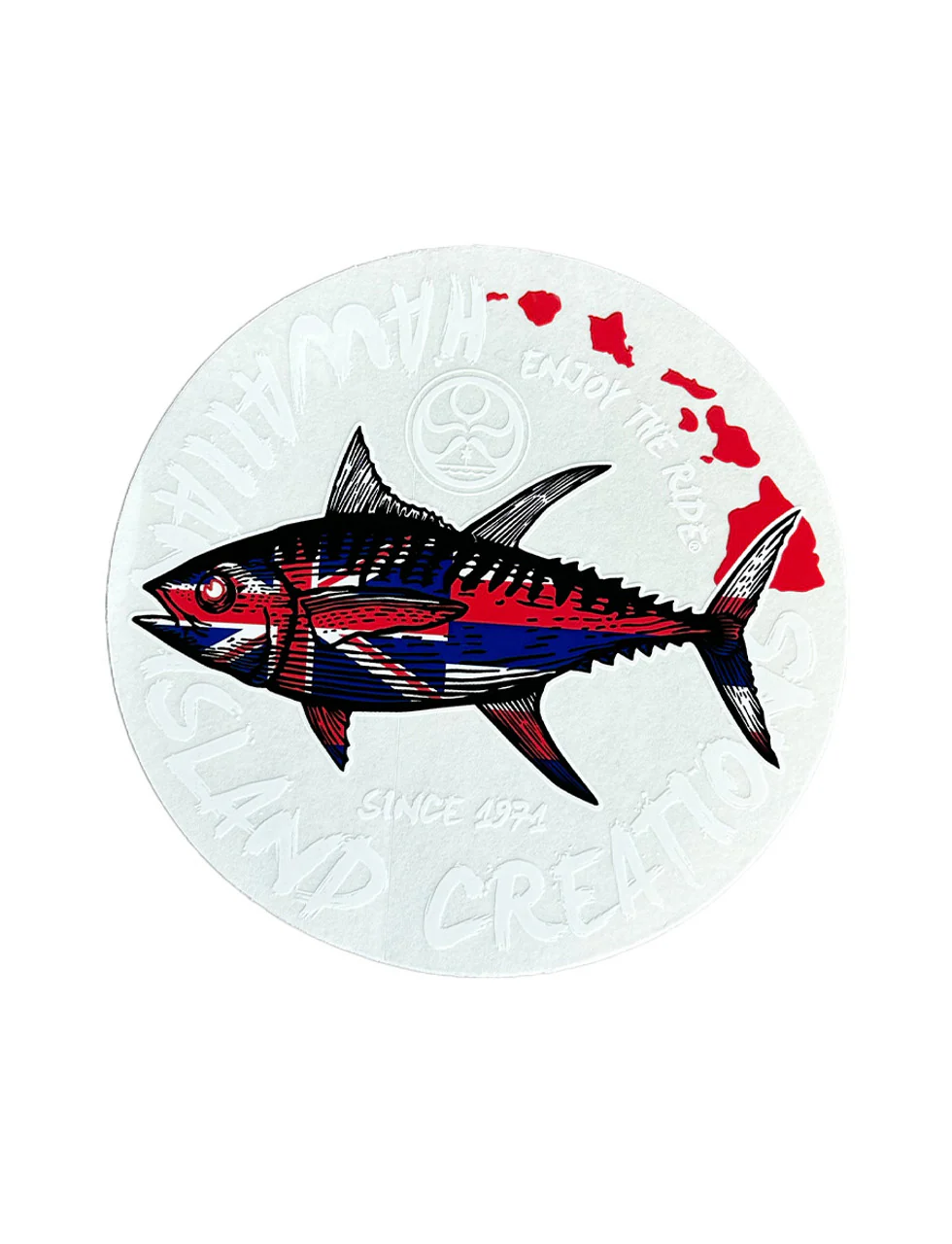HIC Ahi Flag Sticker