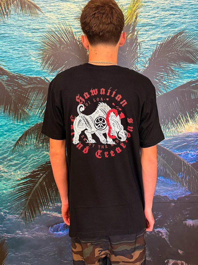 HIC ALOHA TUSK BIG BRADDAH TEE - BLACK