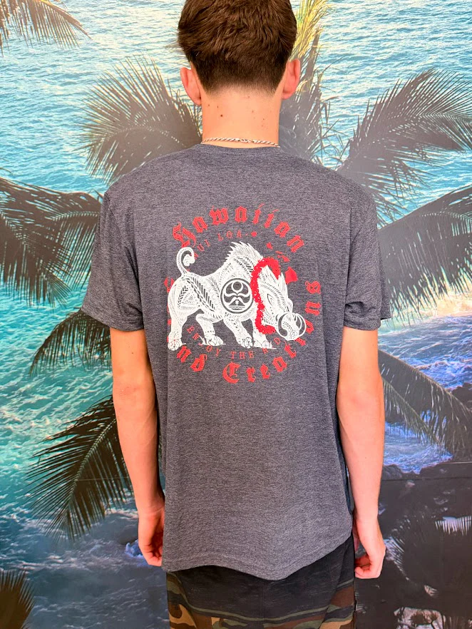 HIC ALOHA TUSK TEE - HEATHER NAVY