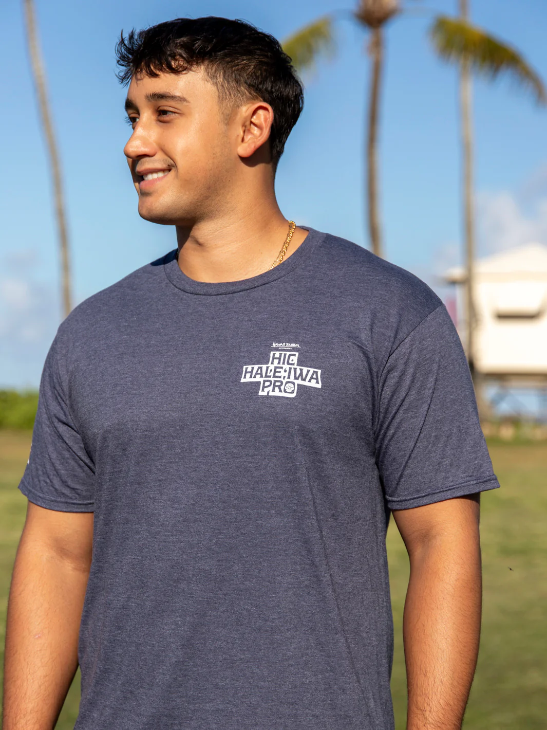 HIC HALEIWA PRO 2025 TEE - NAVY HEATHER - Image 2