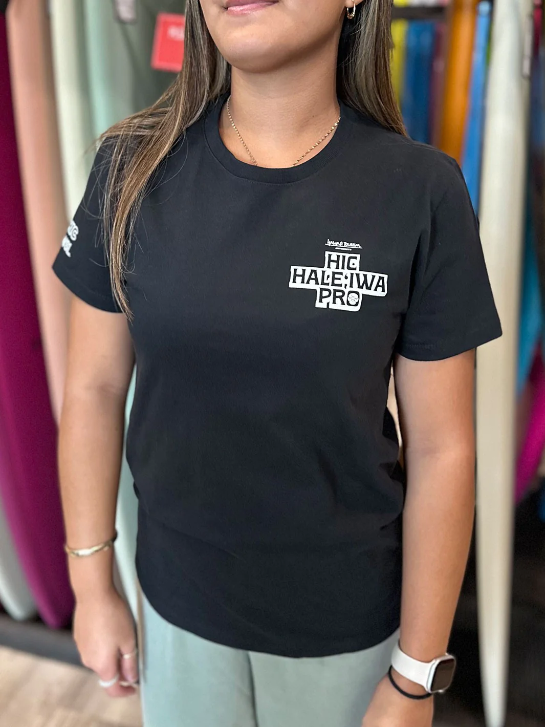 HIC HALEIWA PRO 2025 WOMENS TEE - BLACK - Image 2
