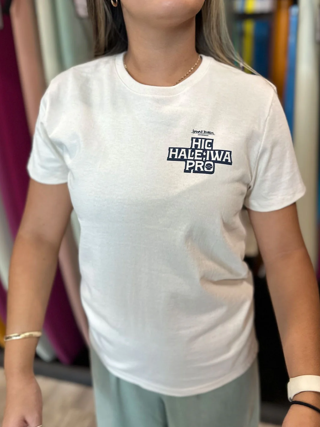 HIC HALEIWA PRO 2025 WOMENS TEE - NATURAL - Image 2
