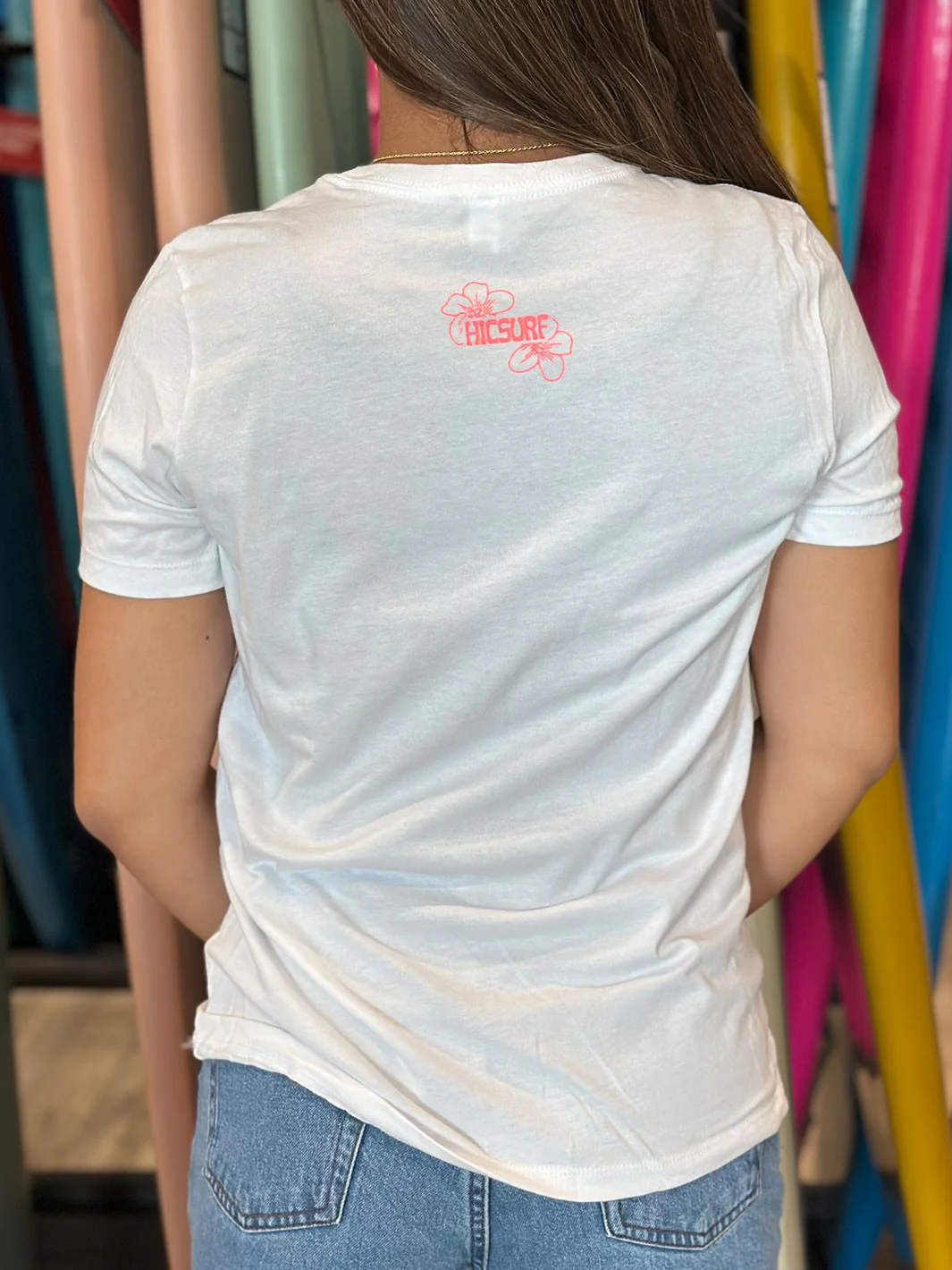 HIC HAWAII BLOOM BOYFRIEND WOMENS TEE - WHITE - Image 2