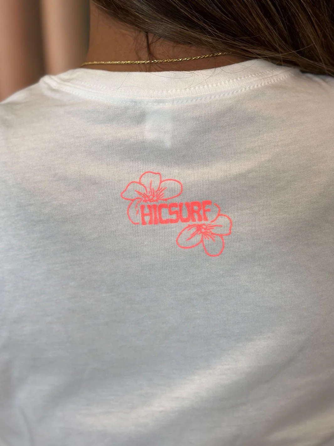 HIC HAWAII BLOOM BOYFRIEND WOMENS TEE - WHITE - Image 3
