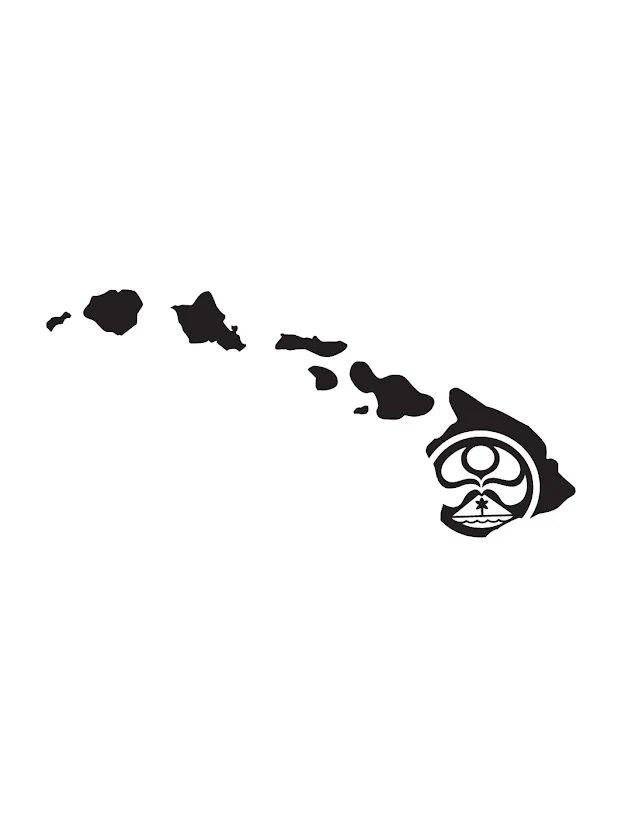 HIC ISLANDS 5" DIE CUT STICKER - BLACK