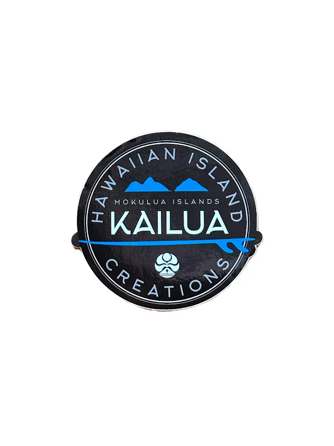 HIC KAILUA TOWN VINYL DECAL - BLACK