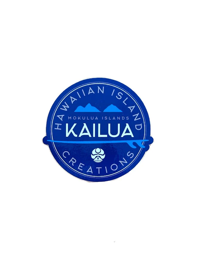 HIC KAILUA TOWN VINYL DECAL - NAVY