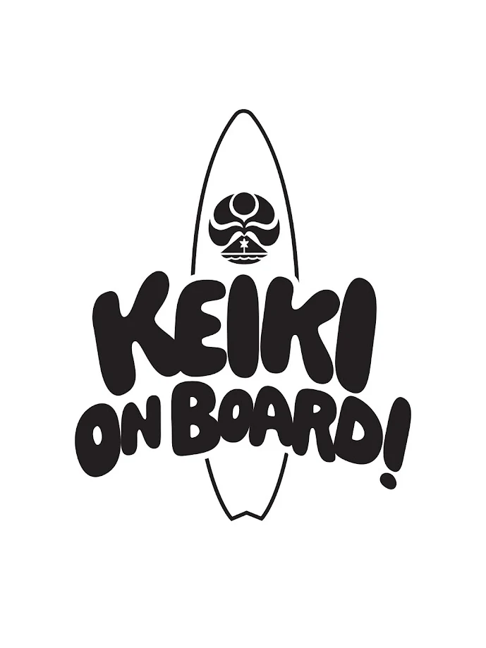 HIC KEIKI ON BOARD DECAL STICKER - WHITE