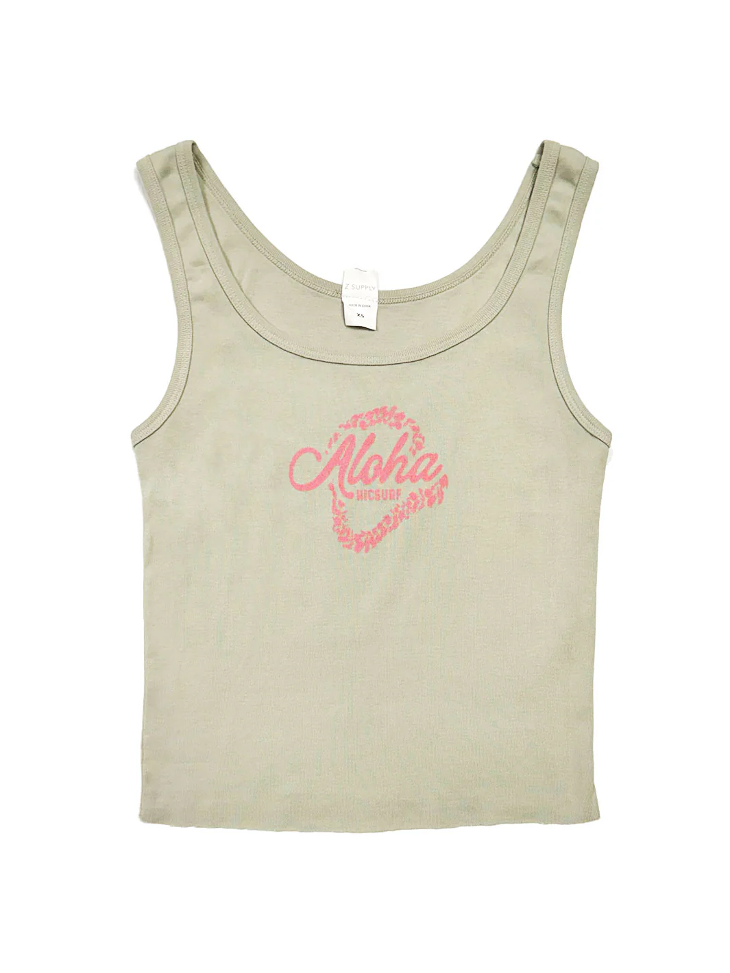 HIC LEI ALOHA WOMENS TANK TOP - PALE JADE