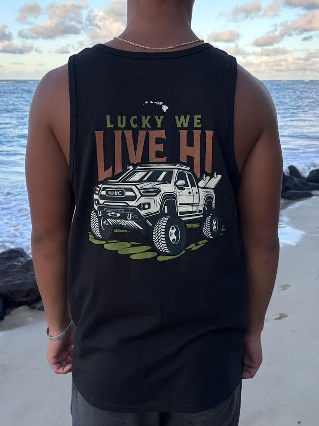 HIC LUCKY WE LIVE HI TANK TOP - BLACK