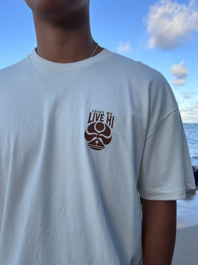 HIC LUCKY WE LIVE HI TEE - BONE - Image 2