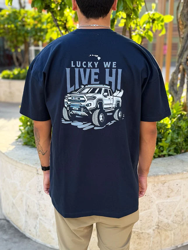 HIC LUCKY WE LIVE HI TEE - MIDNIGHT NAVY