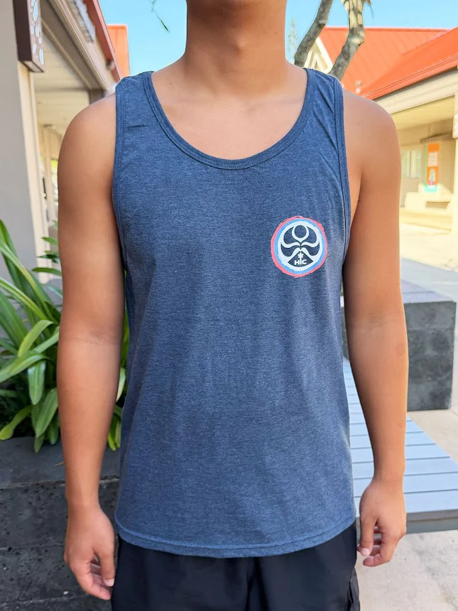 HIC NO WORRIES BRAH TANK TOP - NAVY HEATHER - Image 2