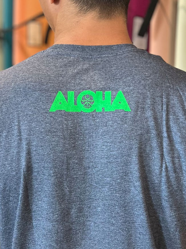 HIC SECRET ALOHA TEE - HEATHER NAVY - Image 2