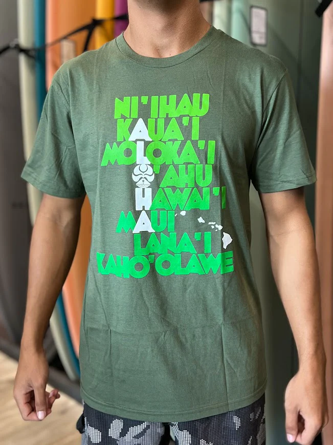 HIC SECRET ALOHA TEE - MIL GREEN
