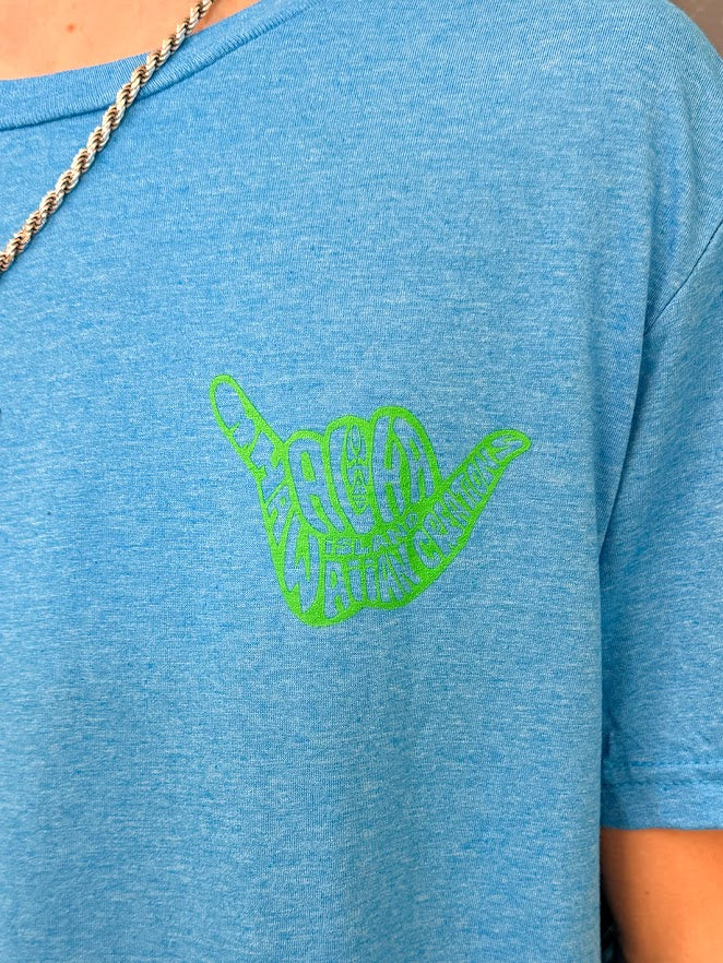 HIC SHAKA SCRIBBLE TEE - HEATHER SAPHIRE - Image 2