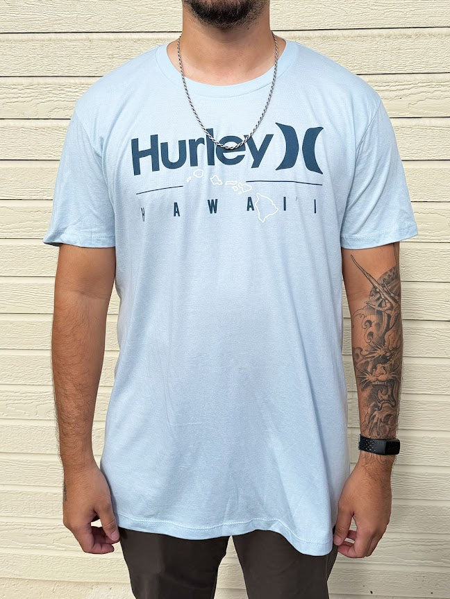 HURLEY HORIZONTAL OUTLINE TEE - BLUE (282)