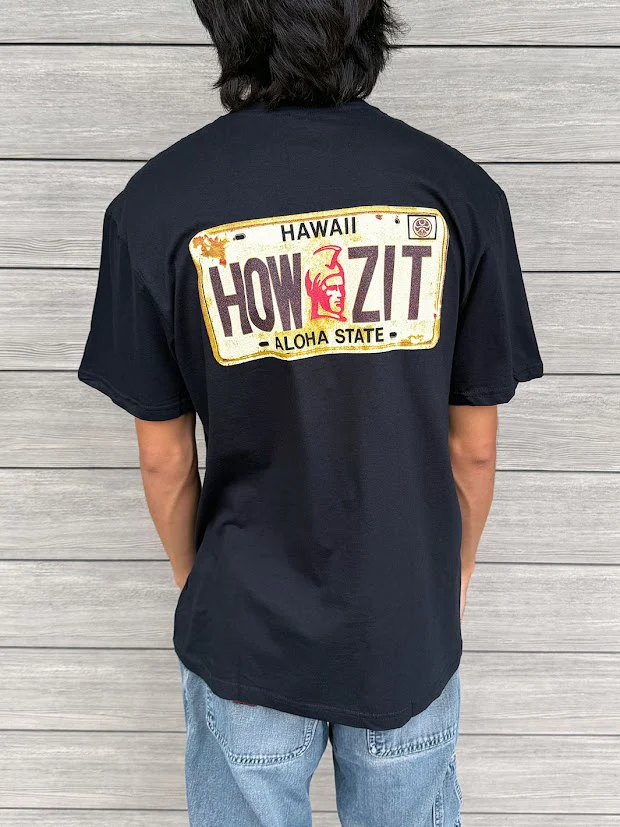 HIC HOWZIT PLATE TEE - BLACK