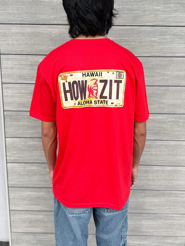 HIC HOWZIT PLATE TEE - RED