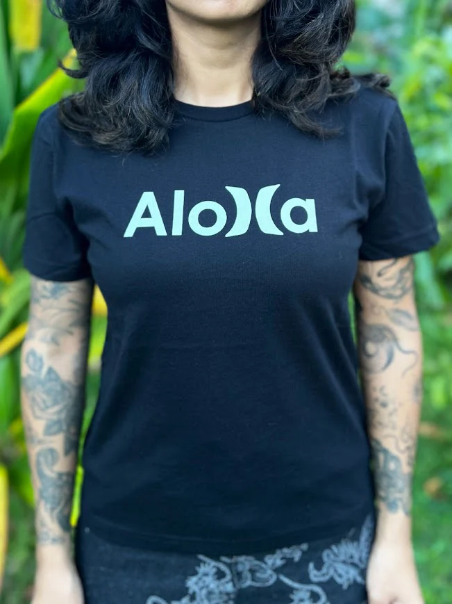 HURLEY ALOHA CLASSIC WOMENS TEE - BLACK