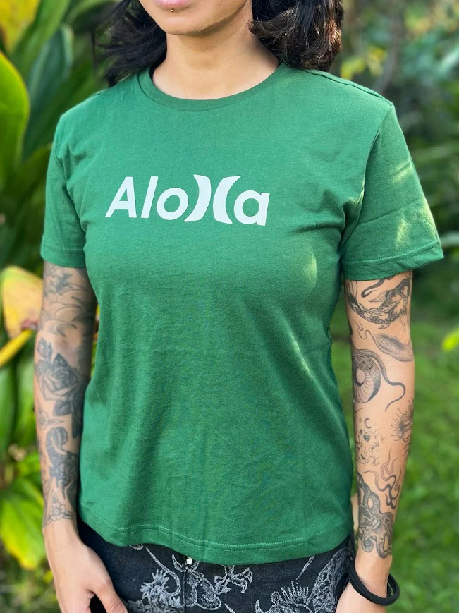 HURLEY ALOHA CLASSIC WOMENS TEE - GREEN