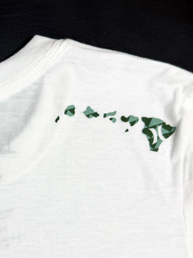 HURLEY HORIZONTAL ALOHA FILL TEE - WHITE - Image 2